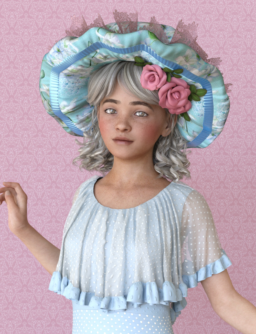 PreT Girls Dolly Cap Hair for Genesis 8 Females PreT Girls Dolly Cap Hair for Genesis 8 Females by: elleque, 3D Models by Daz 3D