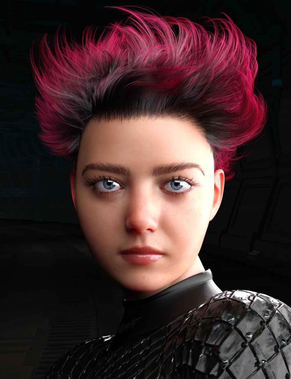 dForce Chaotic Hair for Genesis 8 and Genesis 8.1 by: RedzStudio, 3D Models by Daz 3D