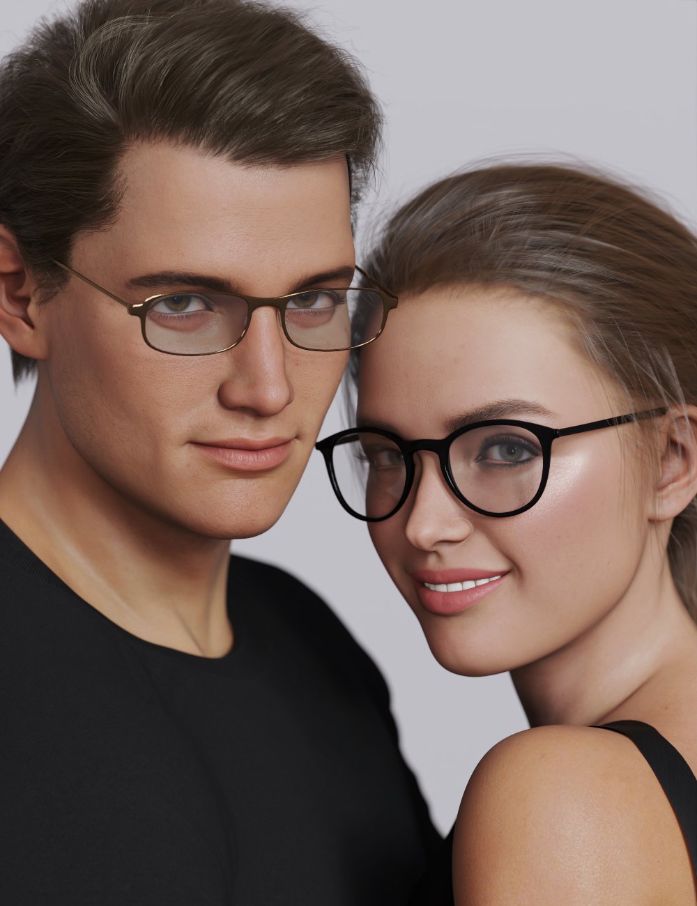 Glasses Bundle for Genesis 8 and 8.1 by: Nikisatez, 3D Models by Daz 3D