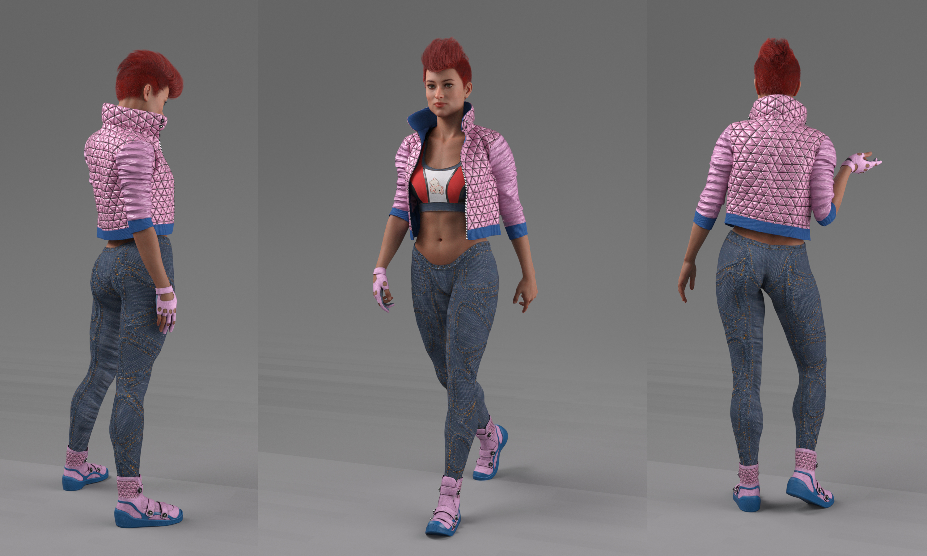 Streetwear for Genesis 8 and 8.1 Female by: Cichy3D, 3D Models by Daz 3D