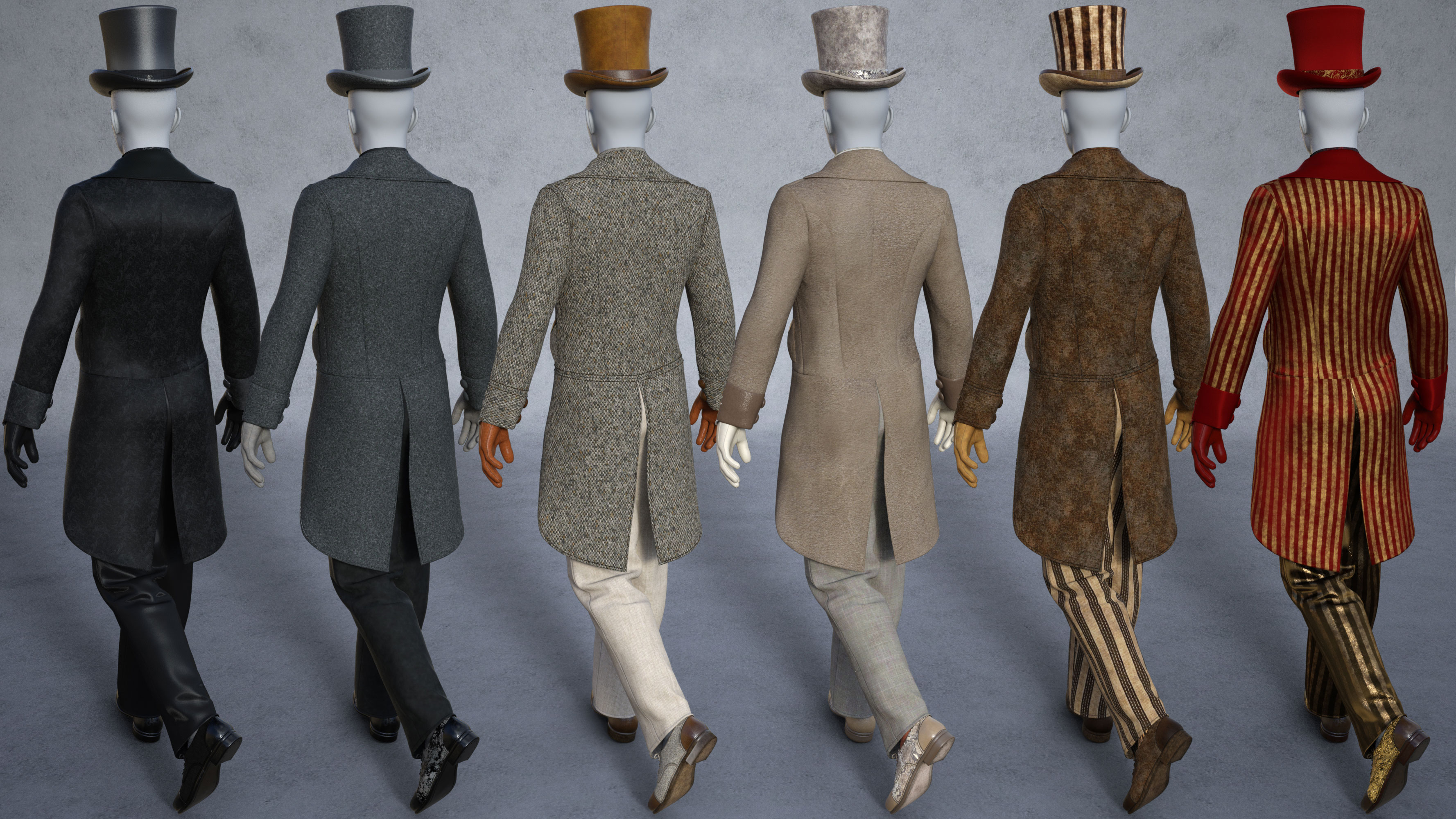 Victorian Gentleman's Evening Dress Textures by: The Alchemist, 3D Models by Daz 3D