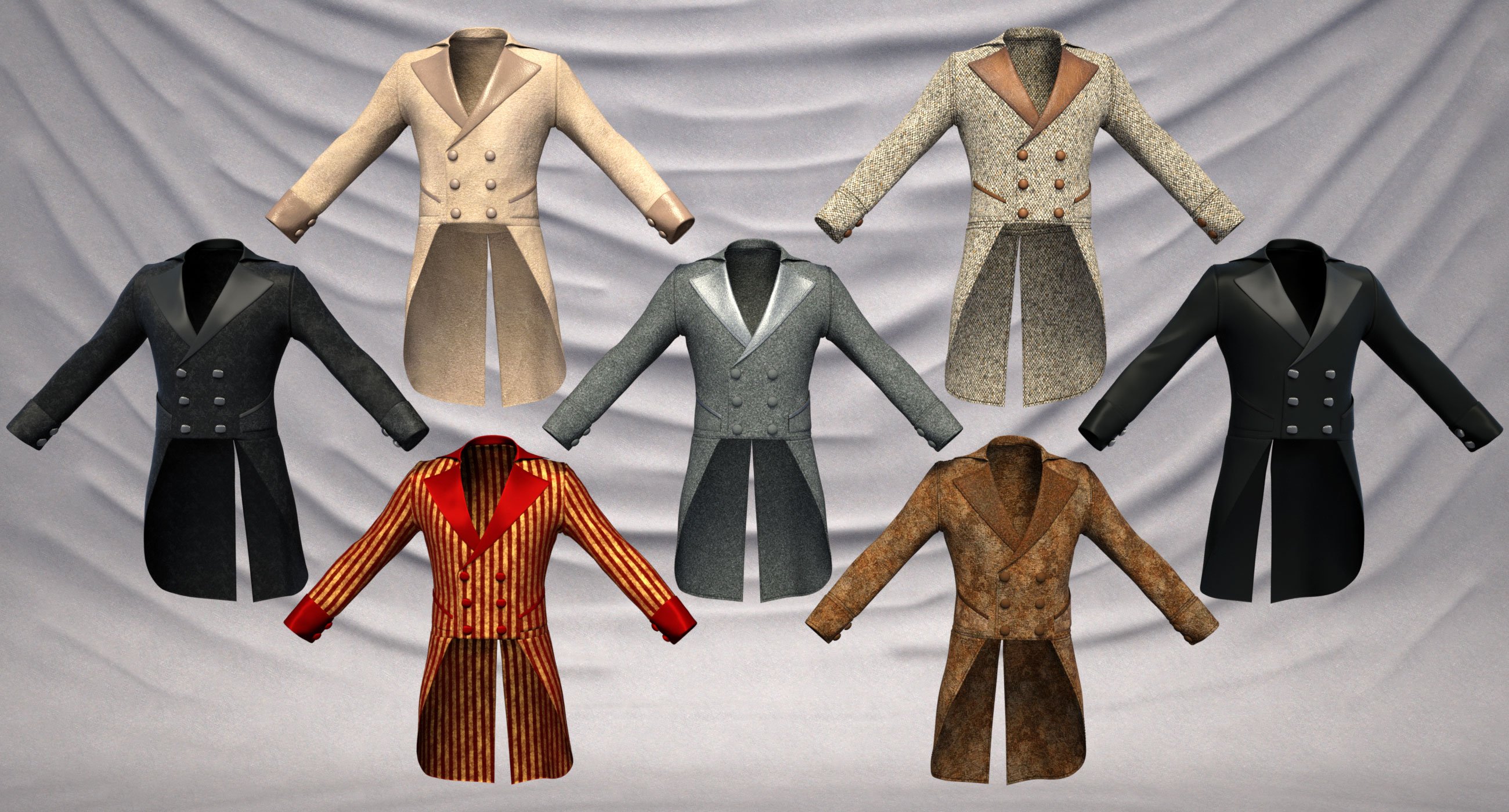 Victorian Gentleman's Evening Dress Textures Victorian Gentleman's Evening Dress Textures by: The Alchemist, 3D Models by Daz 3D