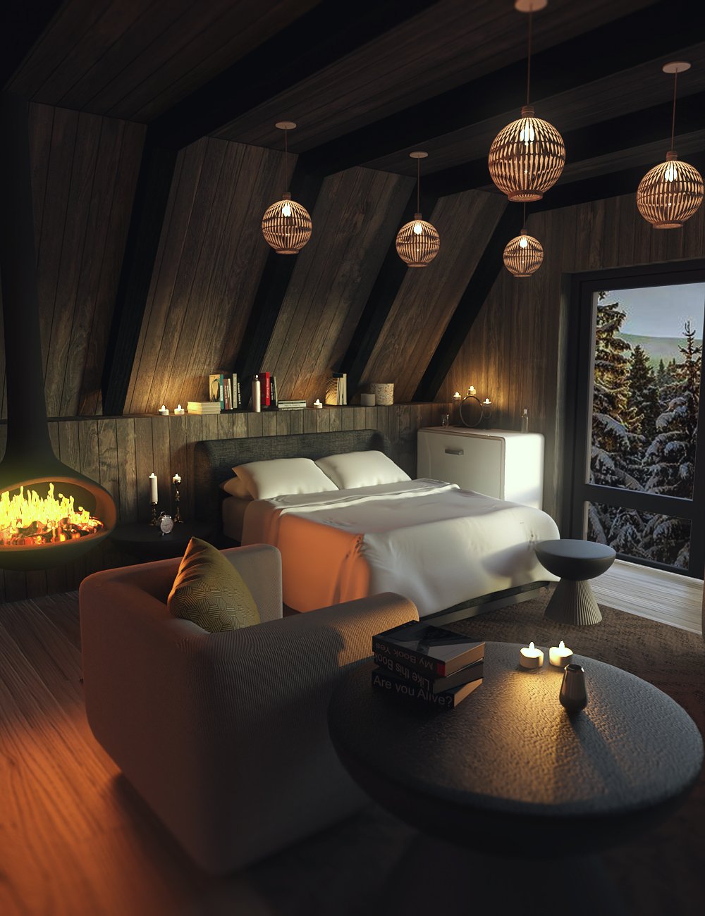 Mountain Cabin by: kubramatic, 3D Models by Daz 3D