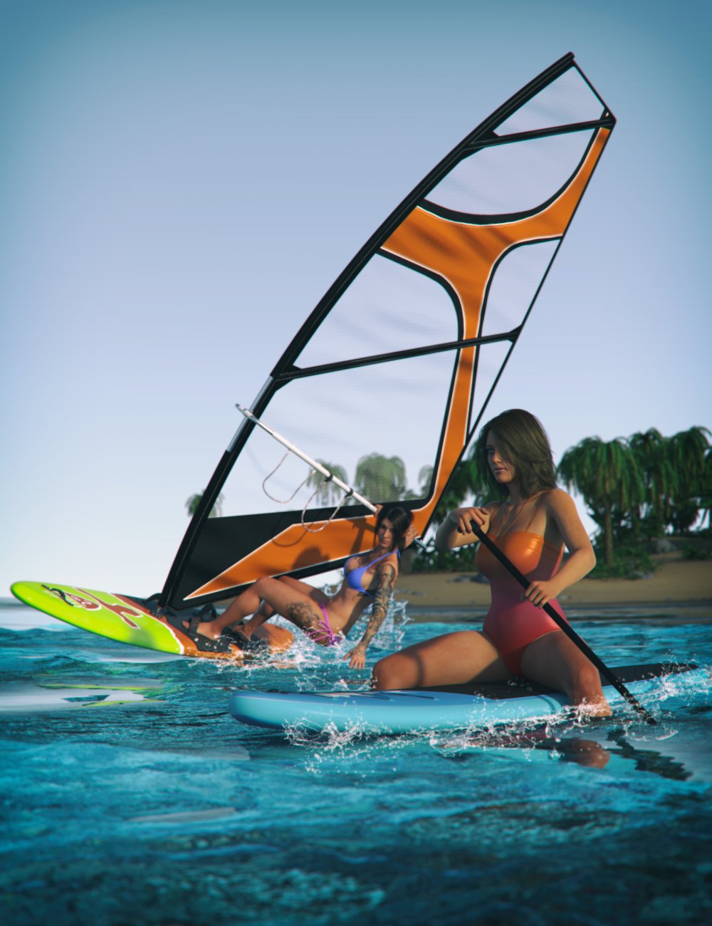 Water Sports by: Mely3D, 3D Models by Daz 3D