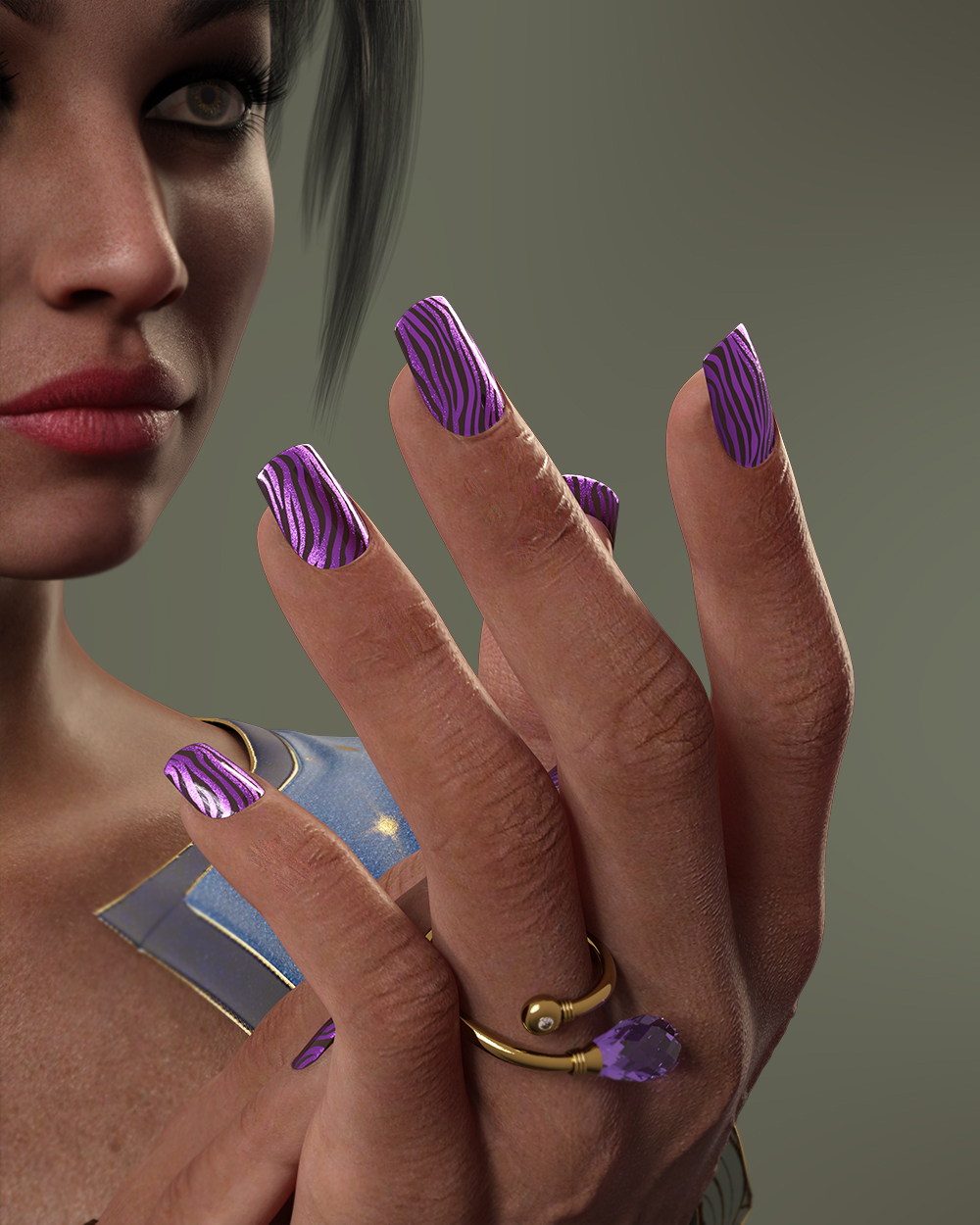 TMHL Nails 2 Merchant Resource for Genesis 8.1 Female by: TwiztedMetalhotlilme74, 3D Models by Daz 3D