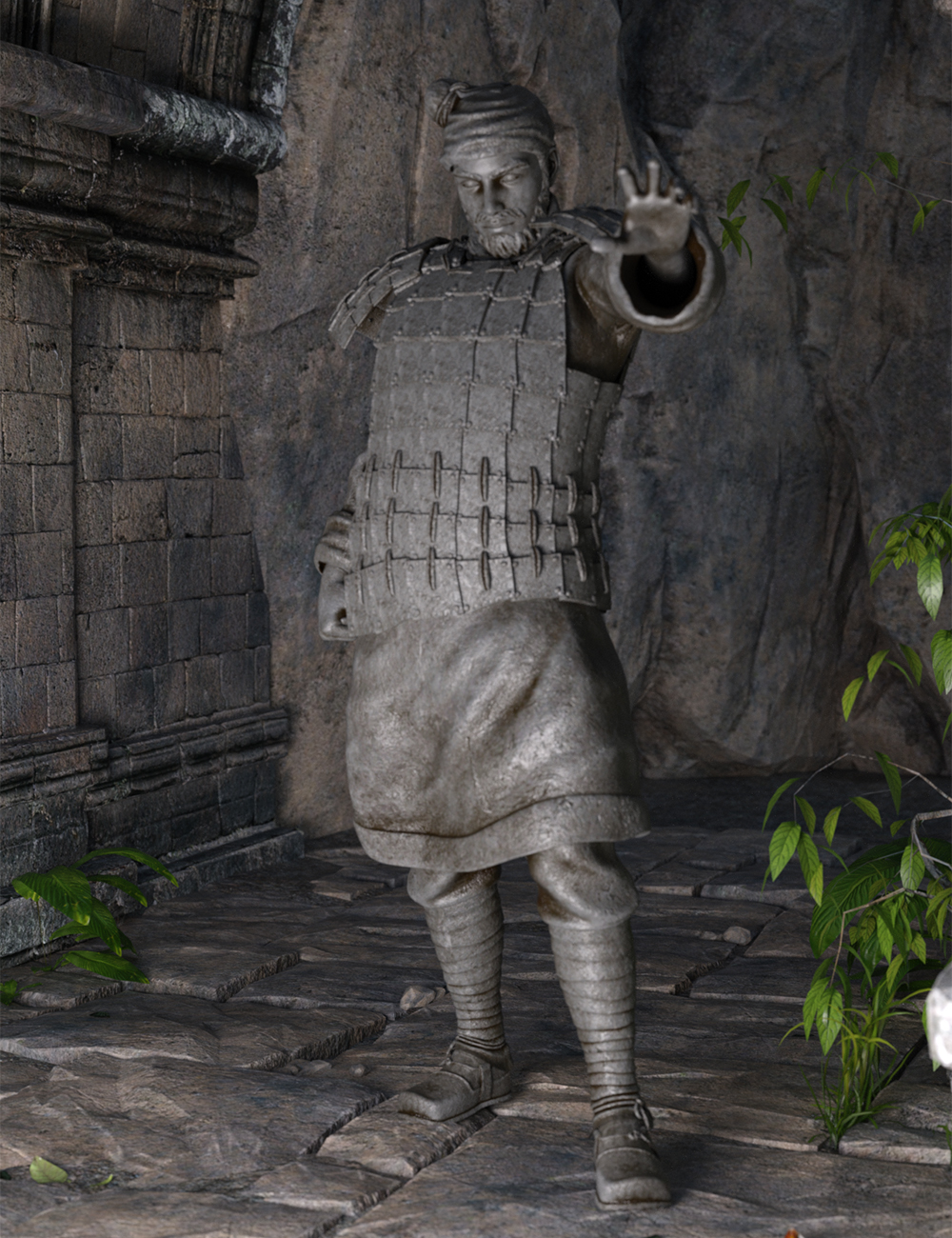 Texture and Weapon Pack for the Action Terracotta Warrior by: Jerry Jang, 3D Models by Daz 3D