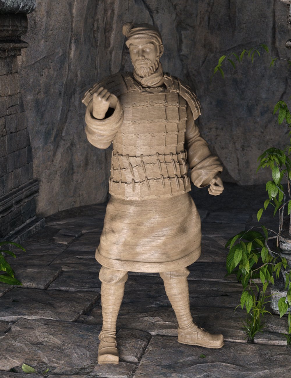 Texture and Weapon Pack for the Action Terracotta Warrior Texture and Weapon Pack for the Action Terracotta Warrior by: Jerry Jang, 3D Models by Daz 3D