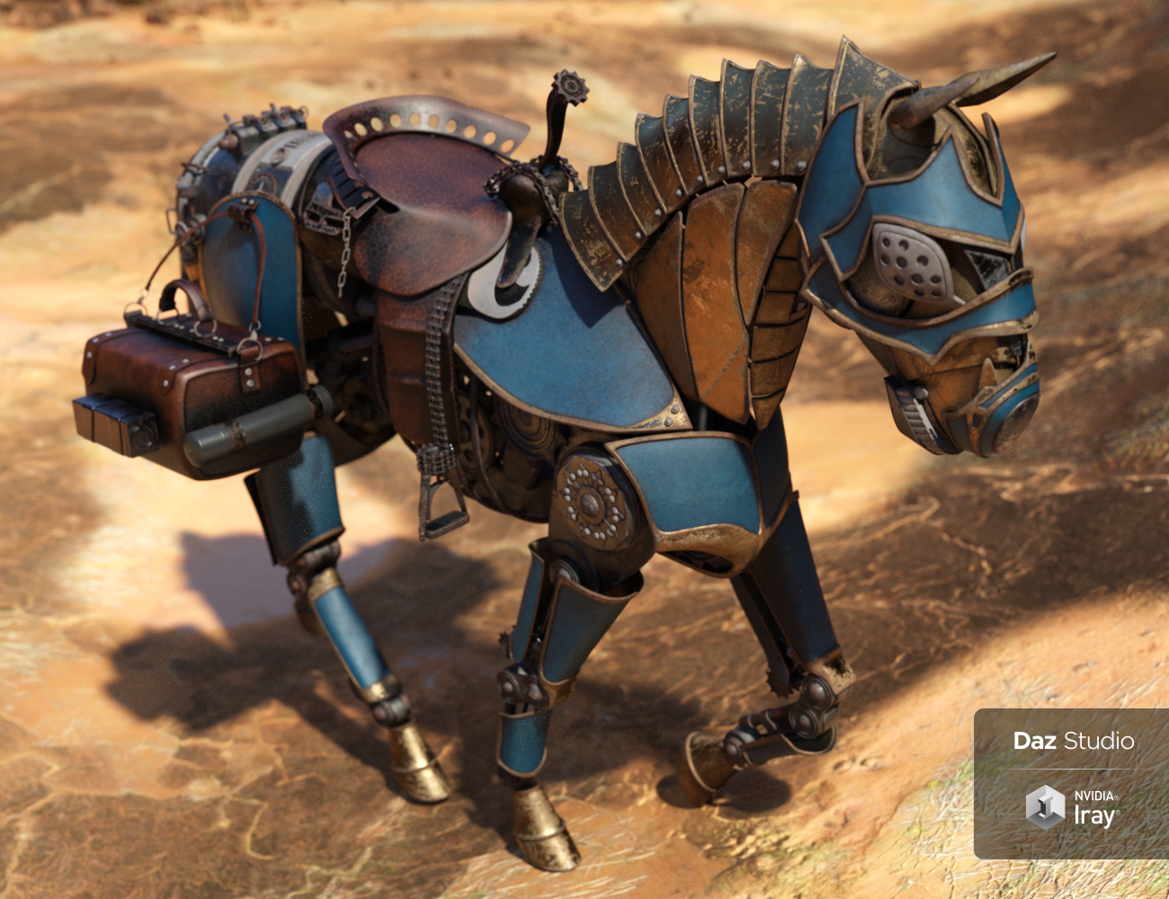Steampunk Horse by: Charlie, 3D Models by Daz 3D
