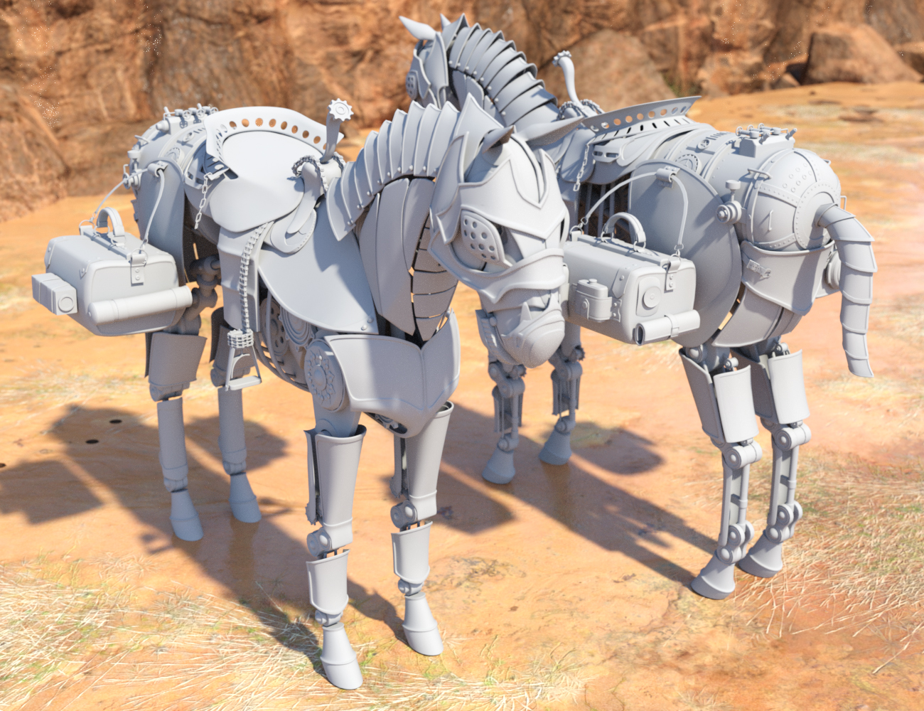 Steampunk Horse by: Charlie, 3D Models by Daz 3D