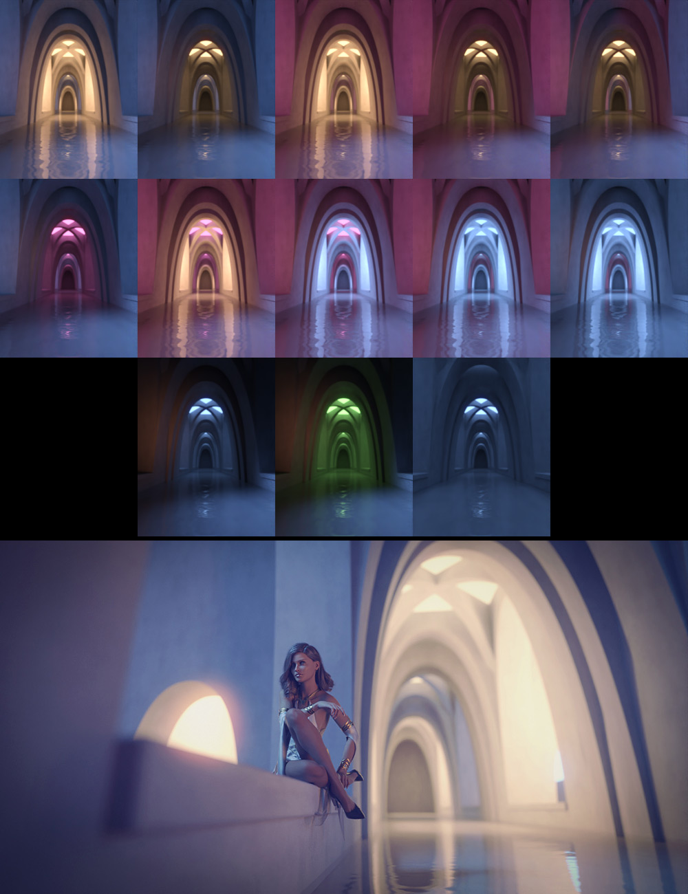 Arches And Rays Photoshoot by: Dreamlight, 3D Models by Daz 3D