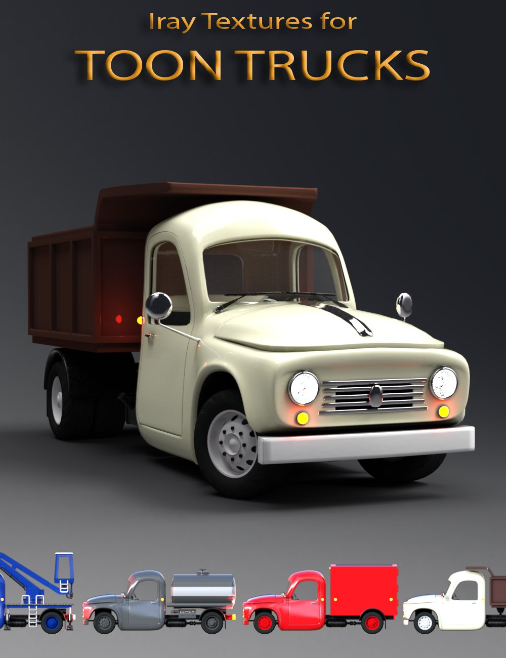 Toon Truck Iray Add-On by: 3djoji, 3D Models by Daz 3D