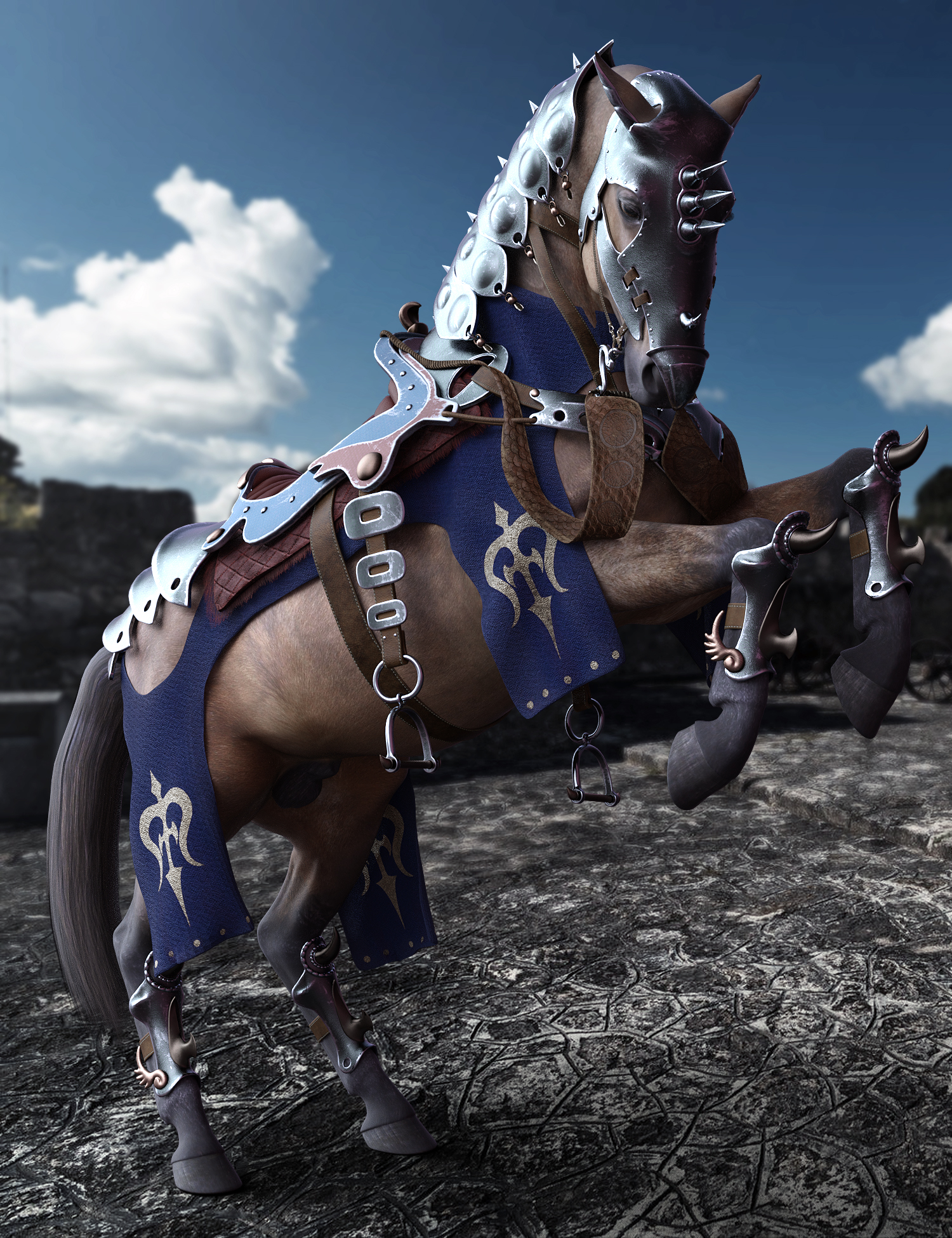 Guardian Horse Armor for DAZ Horse 2 by: fjaa3d, 3D Models by Daz 3D