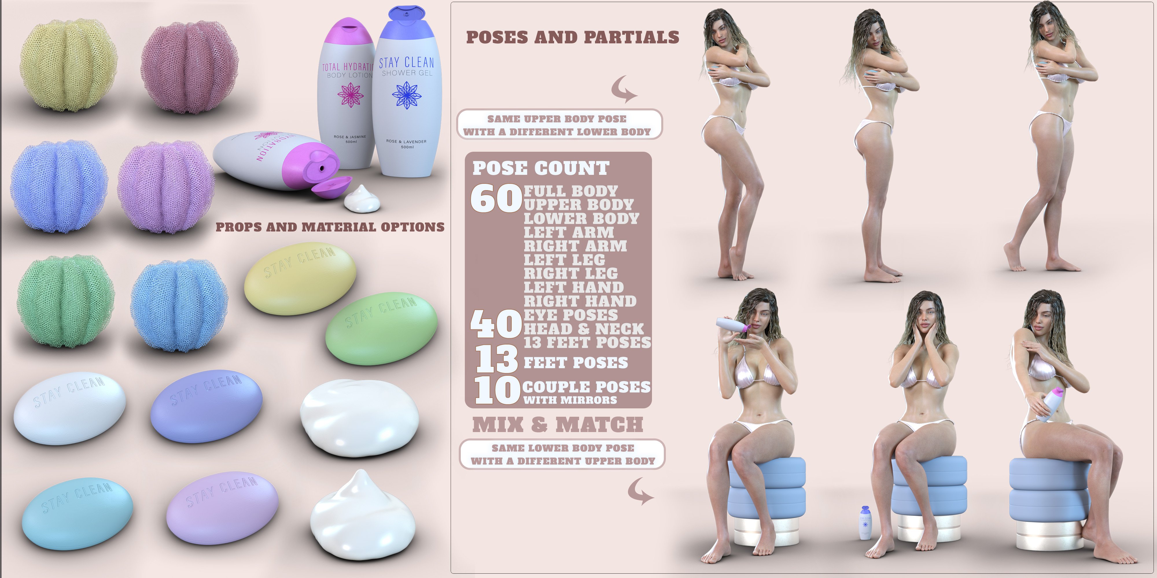 Z Clean and Fresh Prop and Pose Mega Set Z Clean and Fresh Prop and Pose Mega Set by: Zeddicuss, 3D Models by Daz 3D