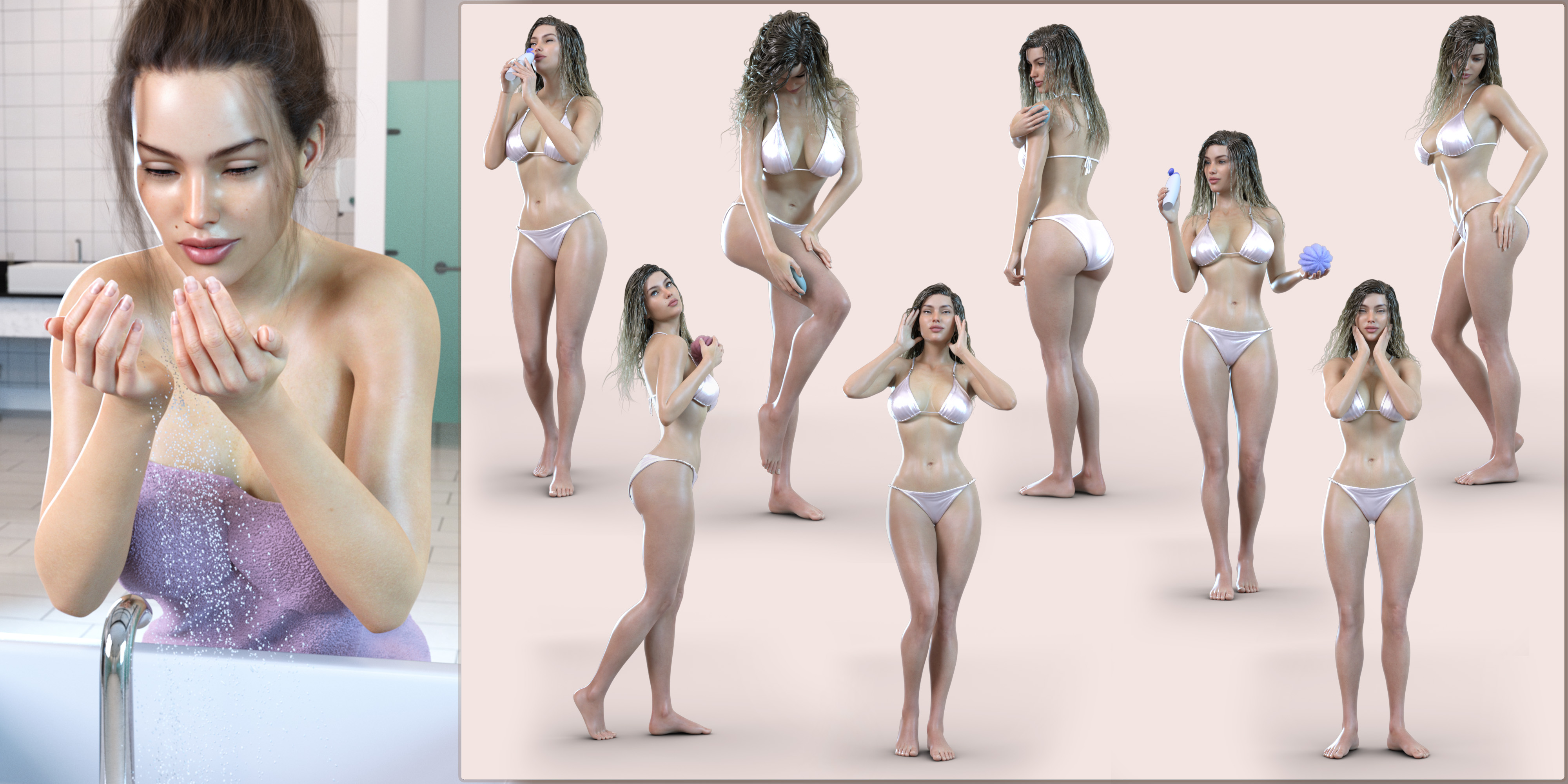 Z Clean and Fresh Prop and Pose Mega Set by: Zeddicuss, 3D Models by Daz 3D