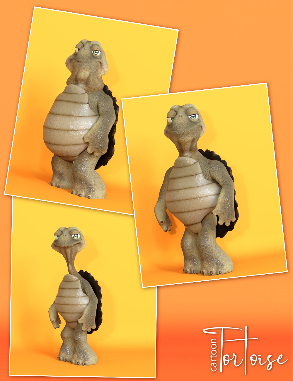 Tank the Cartoon Tortoise by: 3D Universe, 3D Models by Daz 3D
