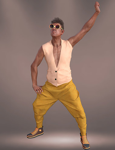 dForce Vintage Rapper Outfit for Genesis 8.1 Males by: Oskarsson, 3D Models by Daz 3D