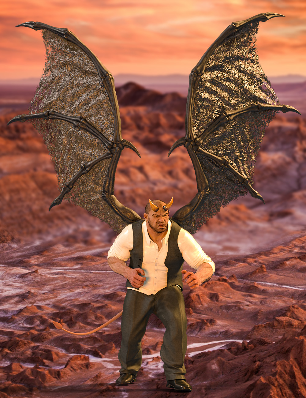 Succubus Wings for Genesis 8 Males