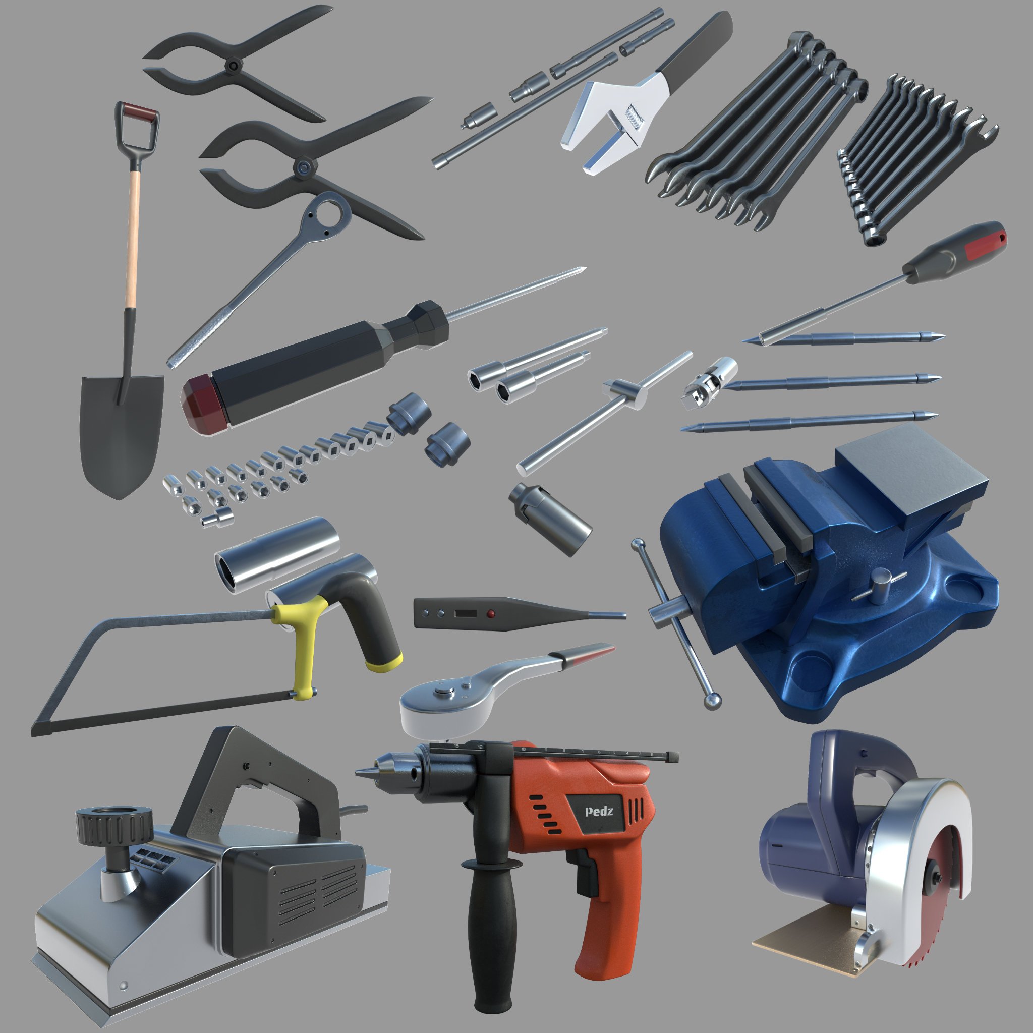 FG General Household Tools by: Fugazi1968Ironman, 3D Models by Daz 3D