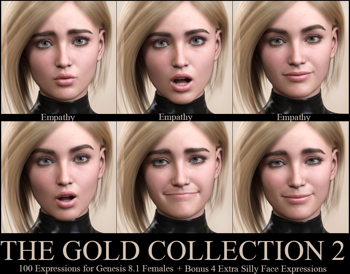 V 100 Expressions The Gold Collection 2 for Genesis 8.1 Female V 100 Expressions The Gold Collection 2 for Genesis 8.1 Female by: Valery3D, 3D Models by Daz 3D