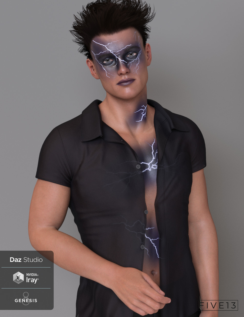 Lightning Cosmetics for Genesis 8.1 Males and Females by: Five13, 3D Models by Daz 3D