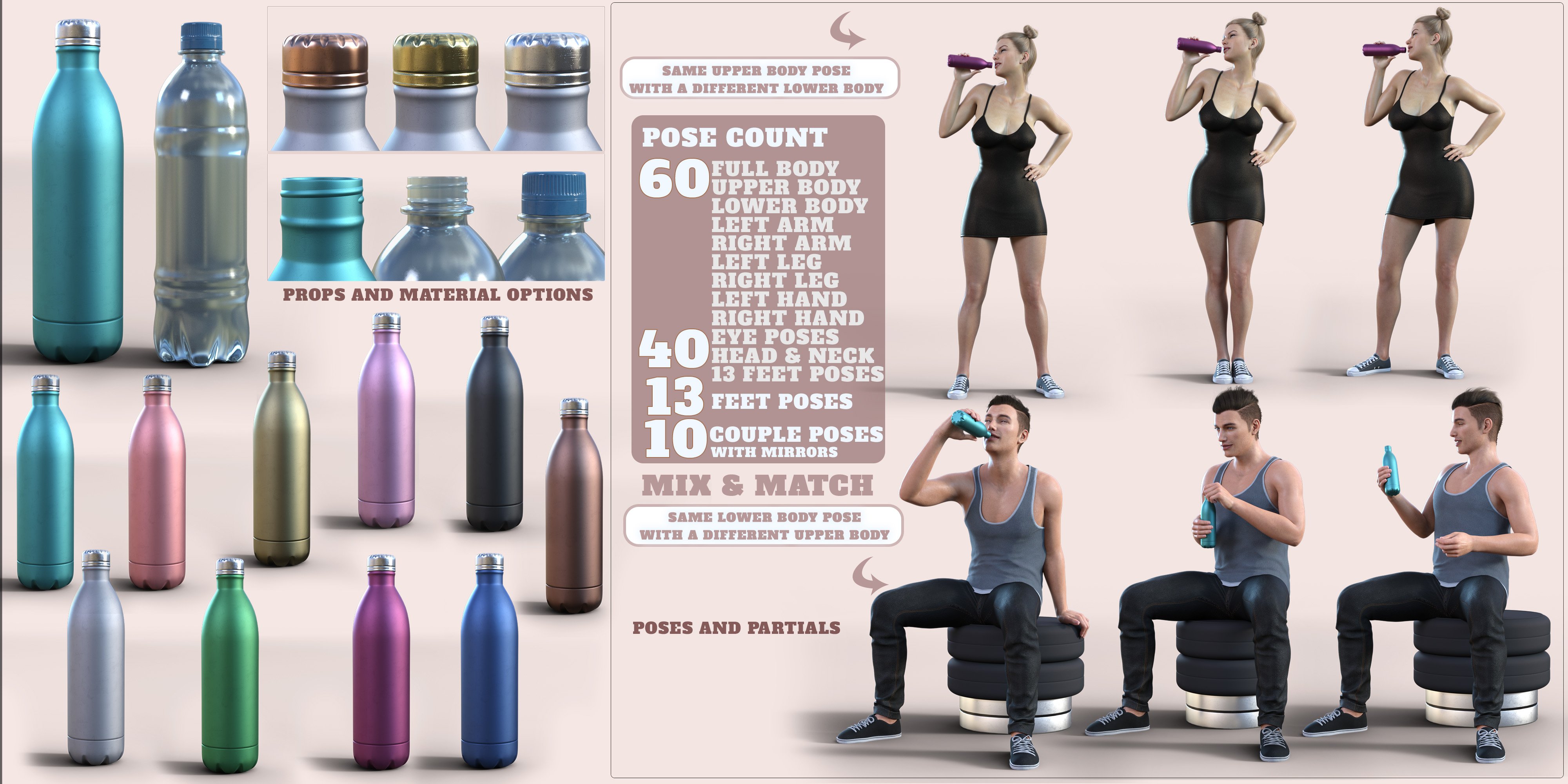 Z Stay Hydrated Prop and Pose Mega Set Z Stay Hydrated Prop and Pose Mega Set by: Zeddicuss, 3D Models by Daz 3D