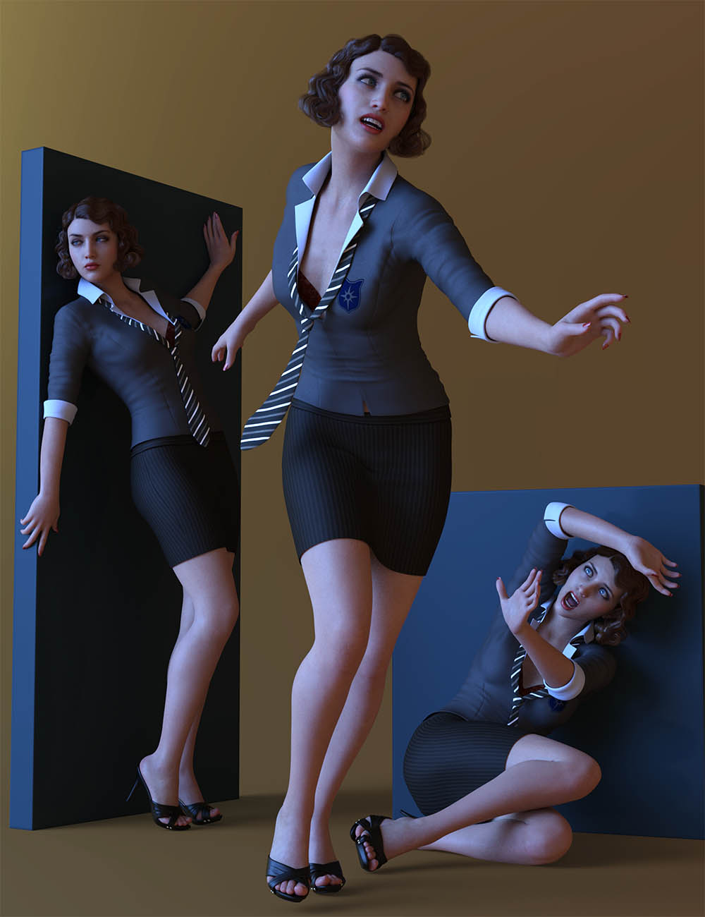 CDI Crime Cover Poses for Genesis 8.1 Female by: Capsces Digital Ink, 3D Models by Daz 3D
