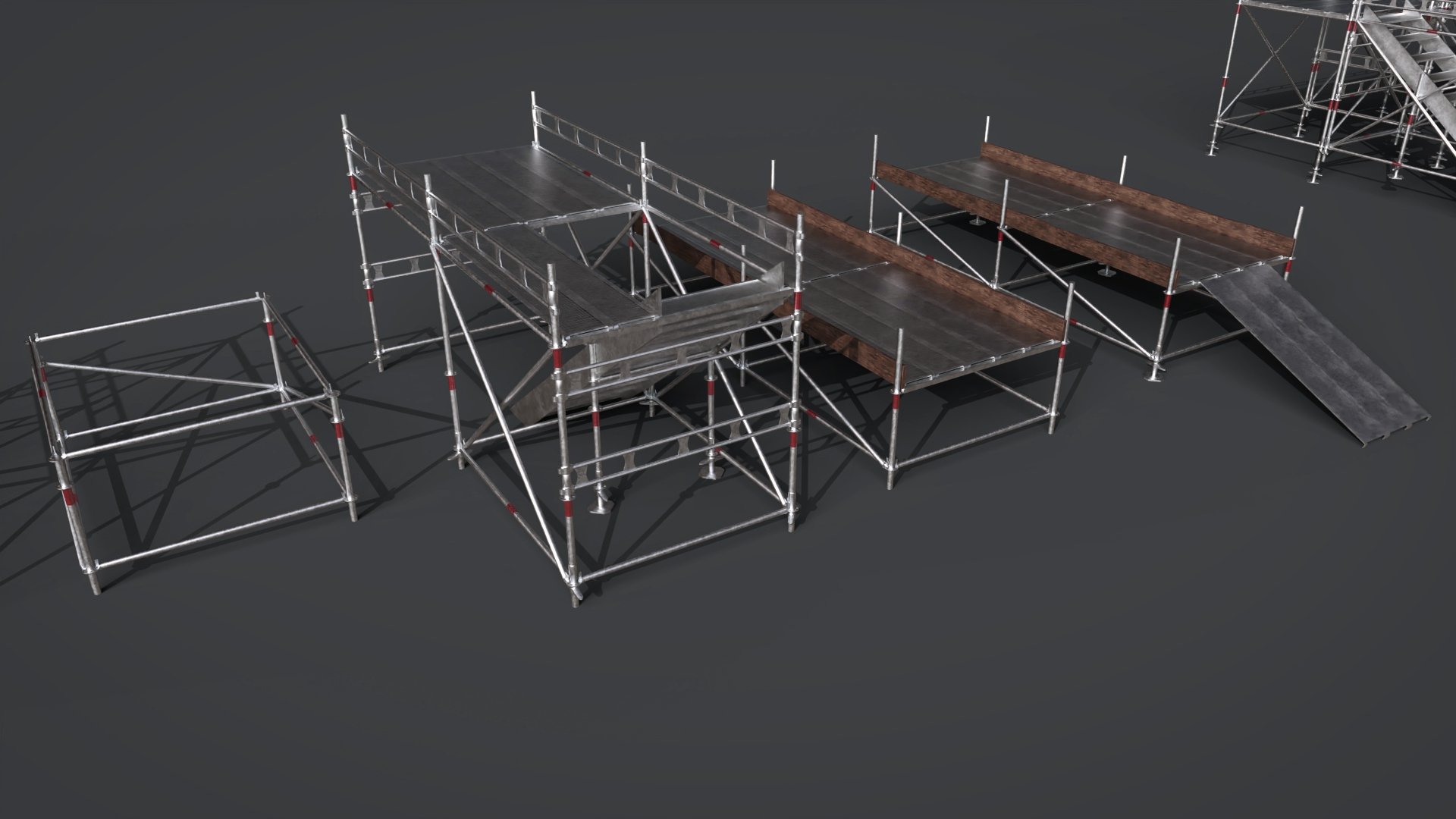 Scaffolding Kit by: FastTrackStudio, 3D Models by Daz 3D