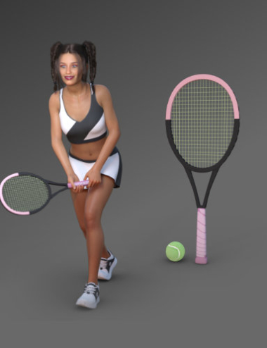 IM Tennis Outfit for Genesis 8 Females by: Fugazi1968Ironman, 3D Models by Daz 3D