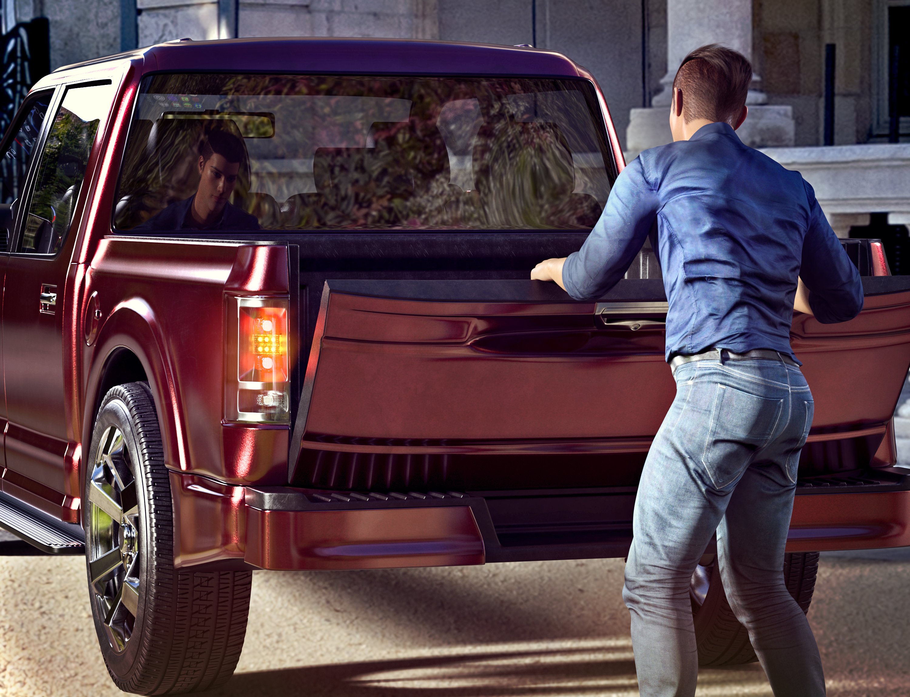 Z Pickup Truck Poses for Genesis 8 and 8.1 Z Pickup Truck Poses for Genesis 8 and 8.1 by: Zeddicuss, 3D Models by Daz 3D