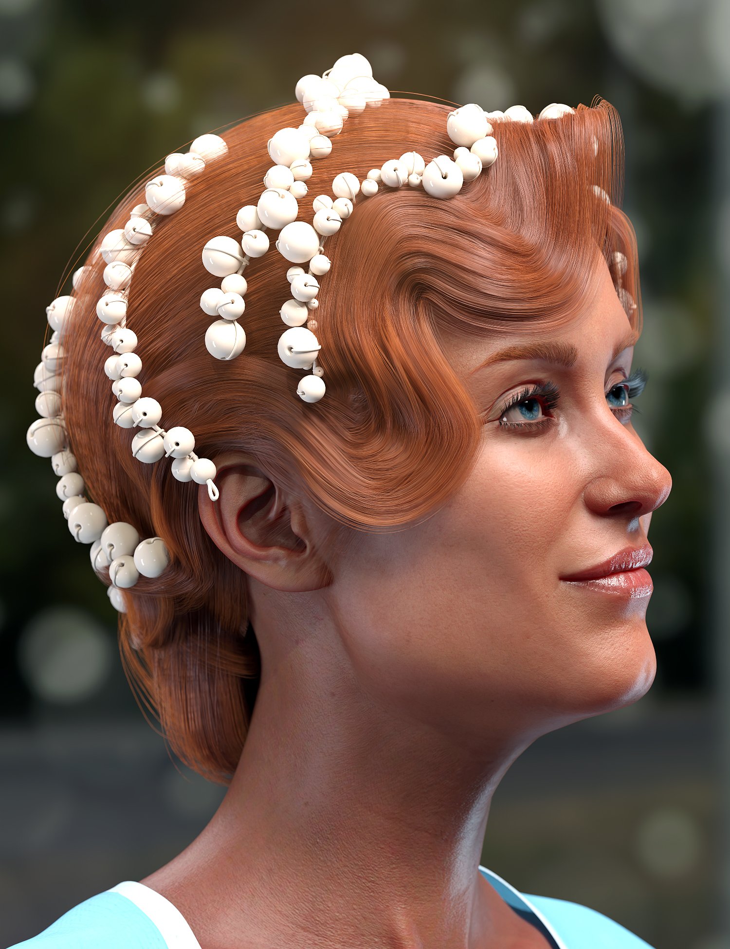Qun Hair for Genesis 8.1 Females by: Ergou, 3D Models by Daz 3D