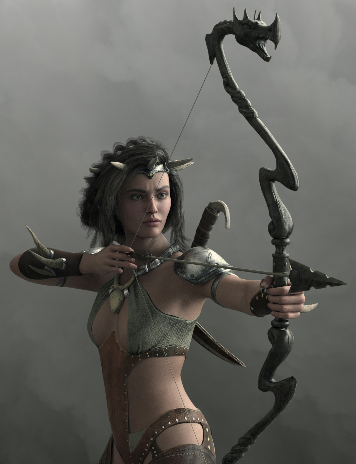 Fantasy Bow And Arrow Collection Vol.1 for Genesis 8 by: fjaa3d, 3D Models by Daz 3D