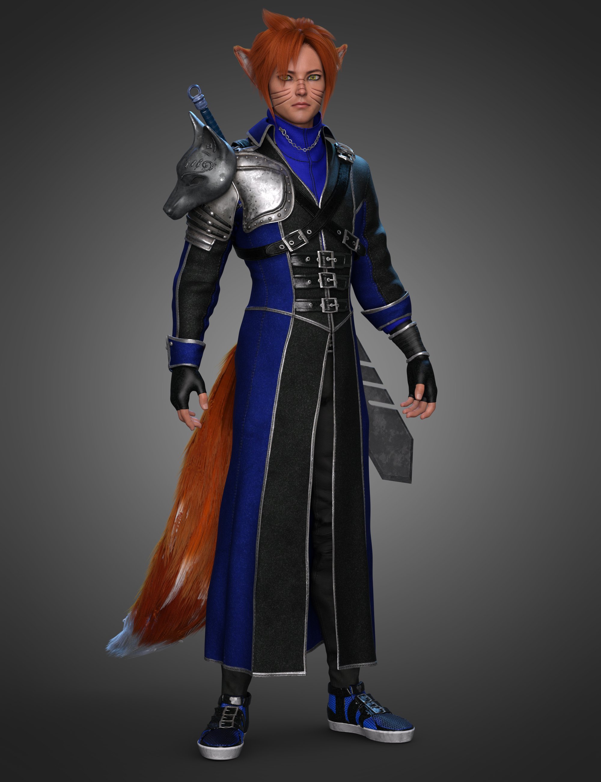 dForce Azurite Outfit for Genesis 8 and 8.1 Males