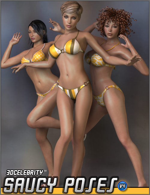 Saucy Poses For V4 by: 3DCelebrity, 3D Models by Daz 3D