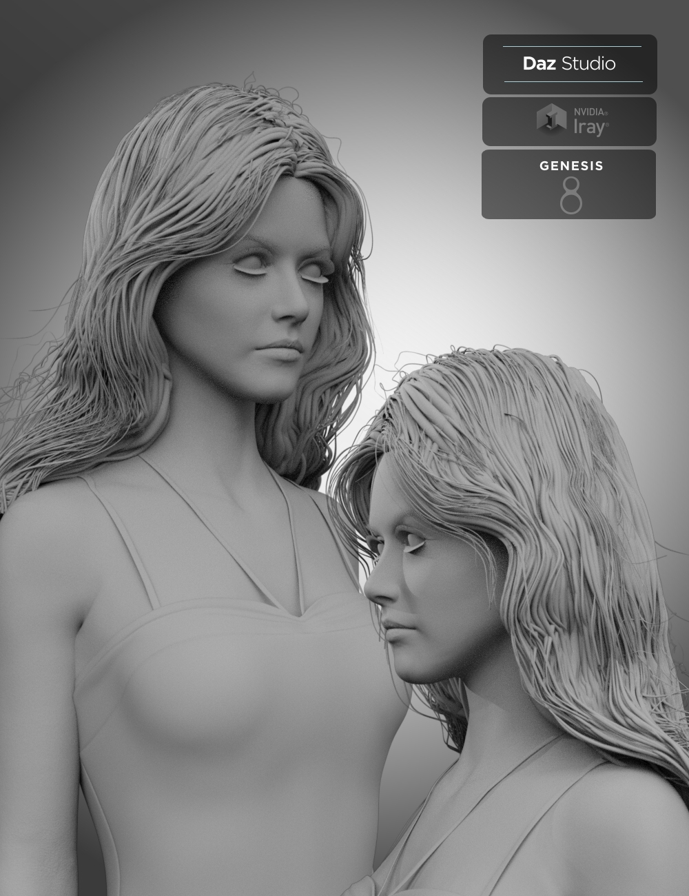 Biomorph Beauty Hair for Genesis 8 and 8.1 Females by: Neftis3D, 3D Models by Daz 3D