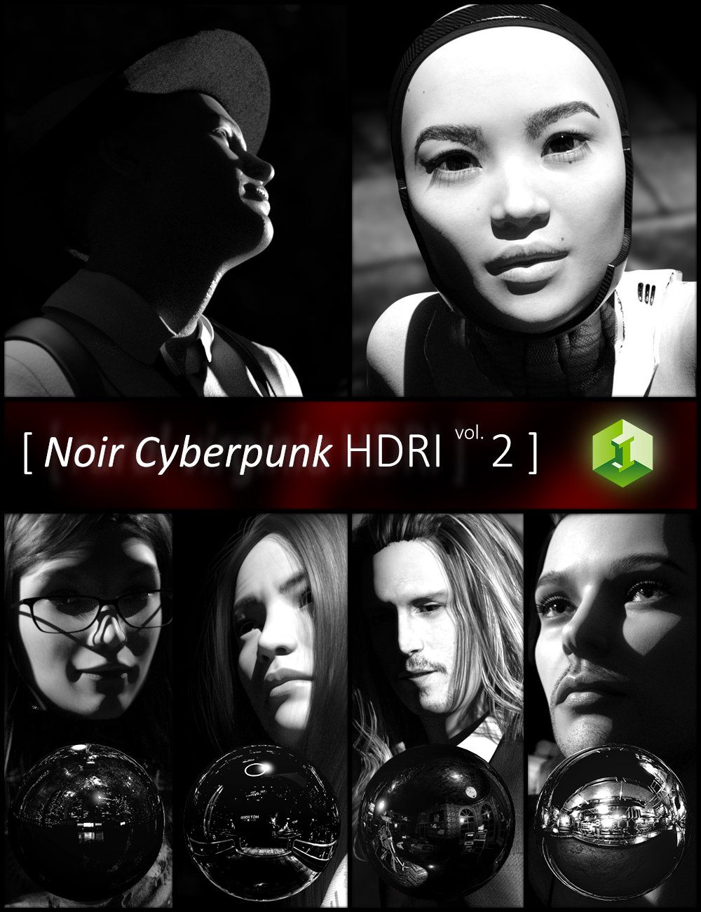 Noir Cyberpunk HDRI Volume 2 by: JDA HDRI, 3D Models by Daz 3D
