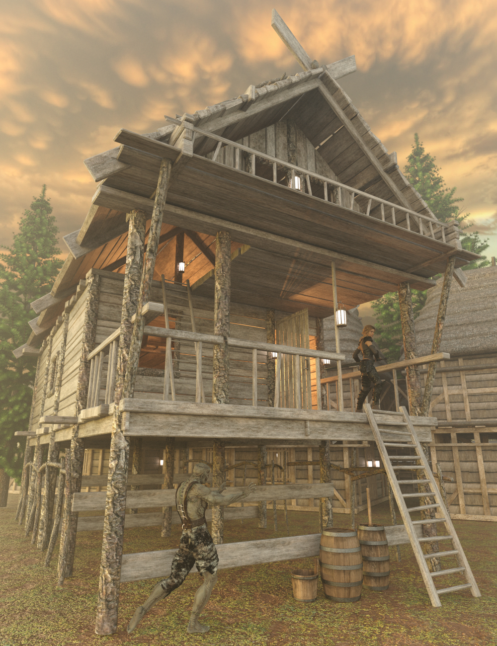 Timber Framed Houses 3 Timber Framed Houses 3 by: Enterables, 3D Models by Daz 3D