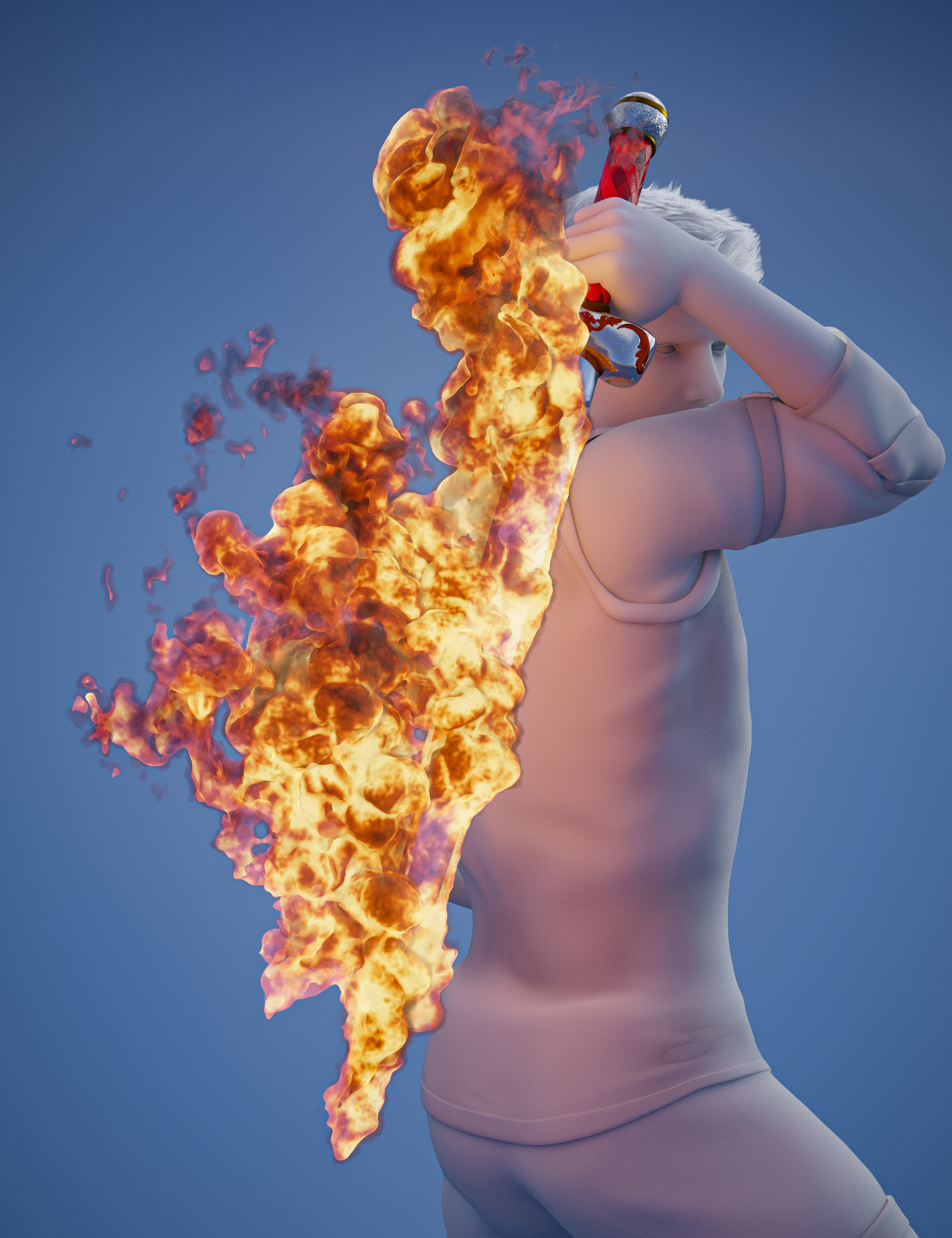 Pyromantix - Fire Swords by: DimensionTheory, 3D Models by Daz 3D