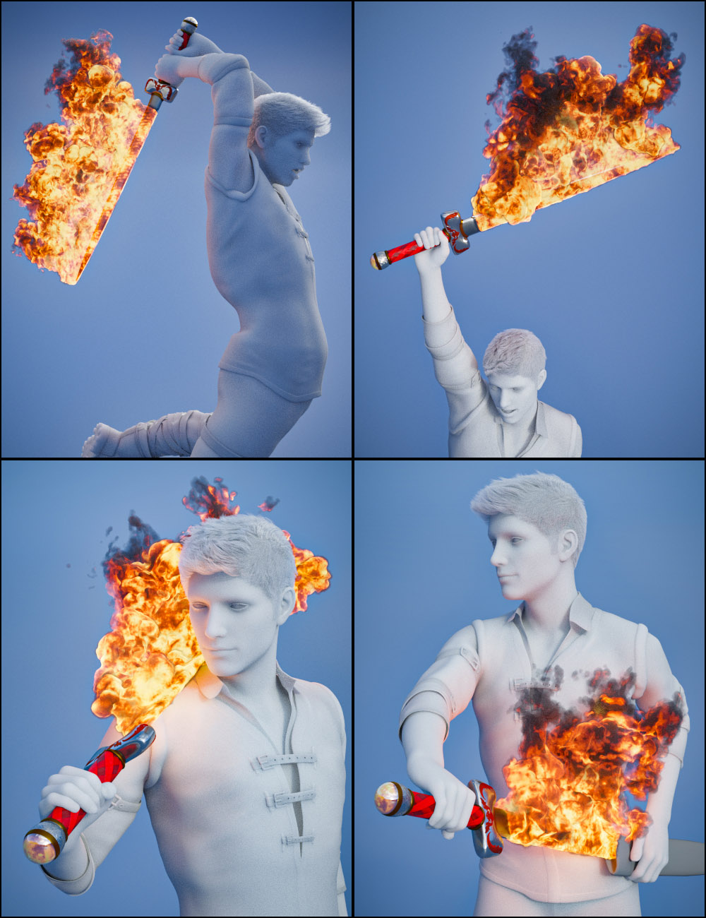 Pyromantix - Fire Swords Pyromantix - Fire Swords by: DimensionTheory, 3D Models by Daz 3D