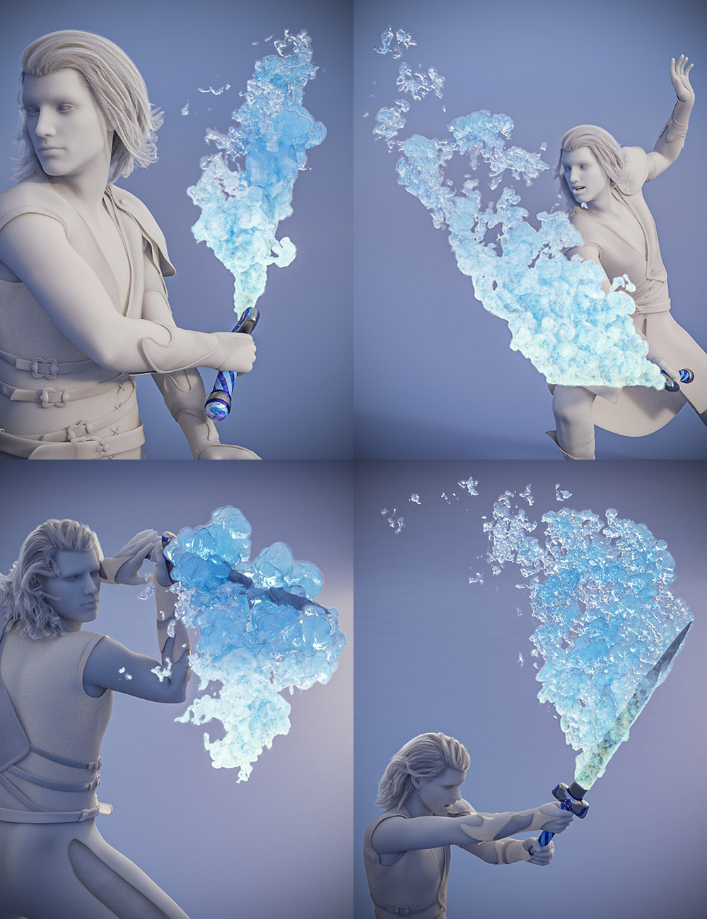 Pyromantix - Elemental Sword Materials by: DimensionTheory, 3D Models by Daz 3D