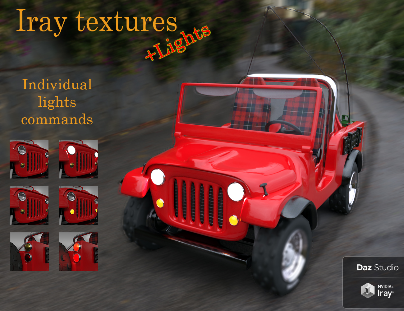 Safari Off Road Iray Add-On by: 3djoji, 3D Models by Daz 3D
