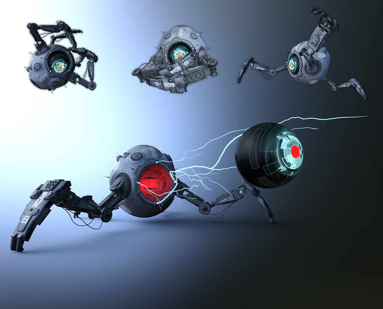 Volt Bot by: The AntFarm, 3D Models by Daz 3D