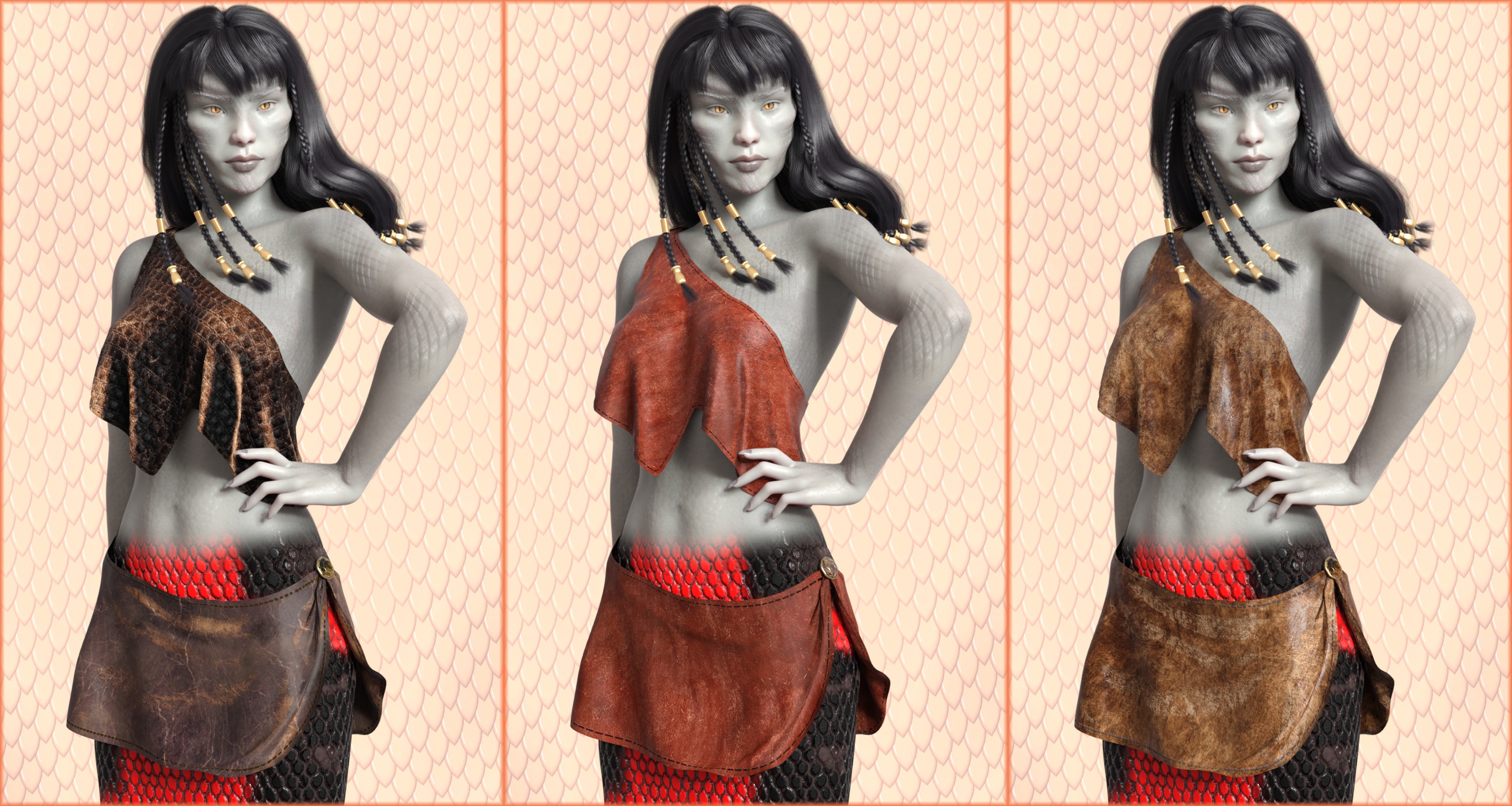 Lamia Mania - Textures for Lamia Tail and Clothes by: 3D-GHDesignSade, 3D Models by Daz 3D