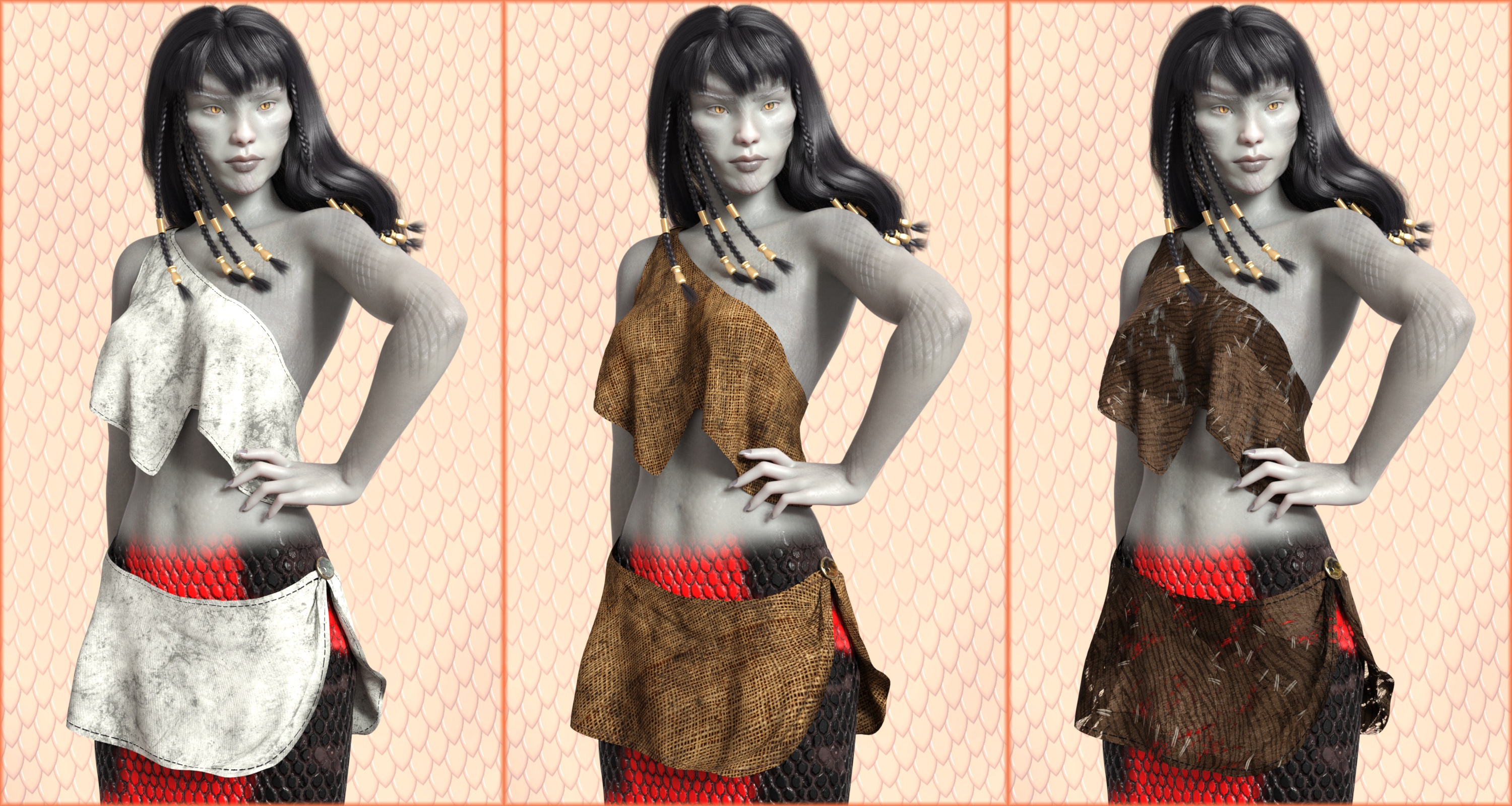 Lamia Mania - Textures for Lamia Tail and Clothes by: 3D-GHDesignSade, 3D Models by Daz 3D