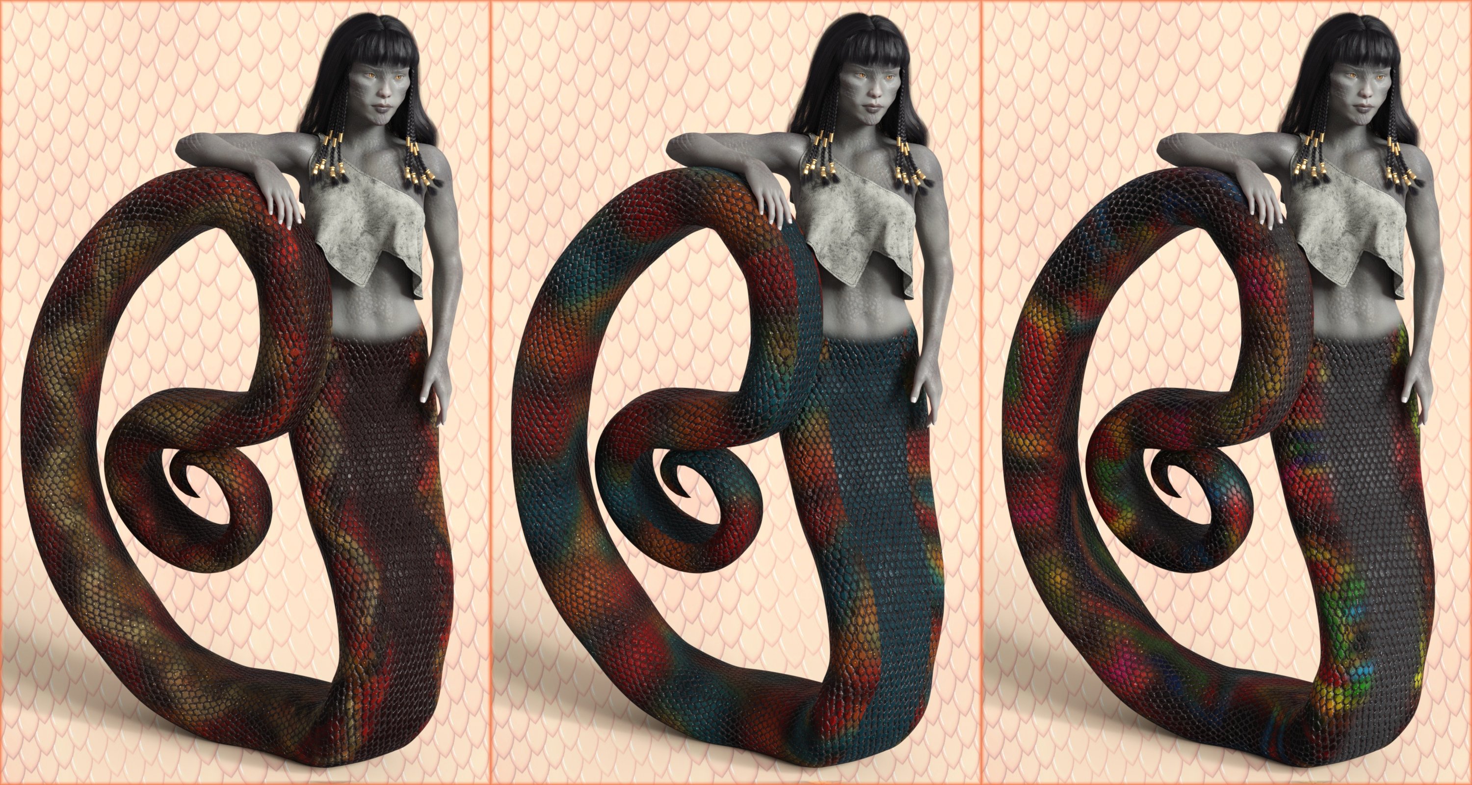 Lamia Mania - Textures for Lamia Tail and Clothes Lamia Mania - Textures for Lamia Tail and Clothes by: 3D-GHDesignSade, 3D Models by Daz 3D