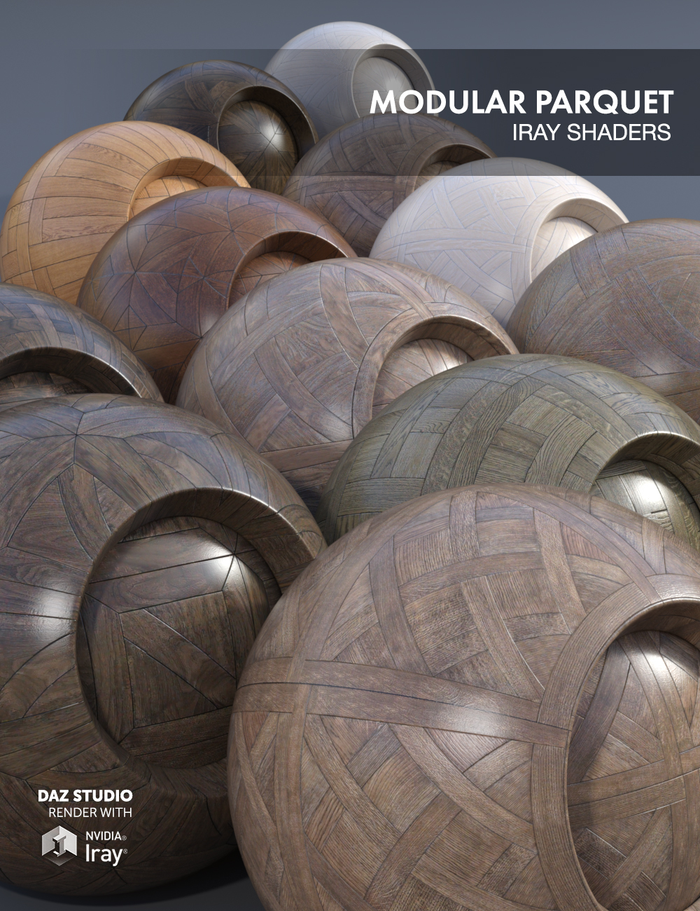 Modular Parquet - Iray Shaders by: Dimidrol, 3D Models by Daz 3D