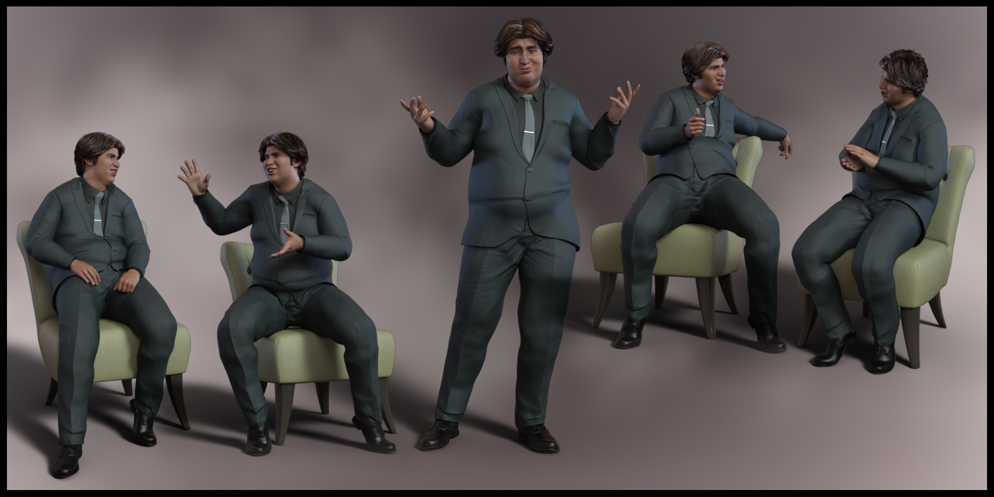 The Daily Talk Poses for Fred 8.1 and Genesis 8.1 Male by: lunchlady, 3D Models by Daz 3D