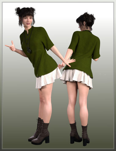 dForce Late Spring Outfit for Genesis 8 Female by: tentman, 3D Models by Daz 3D