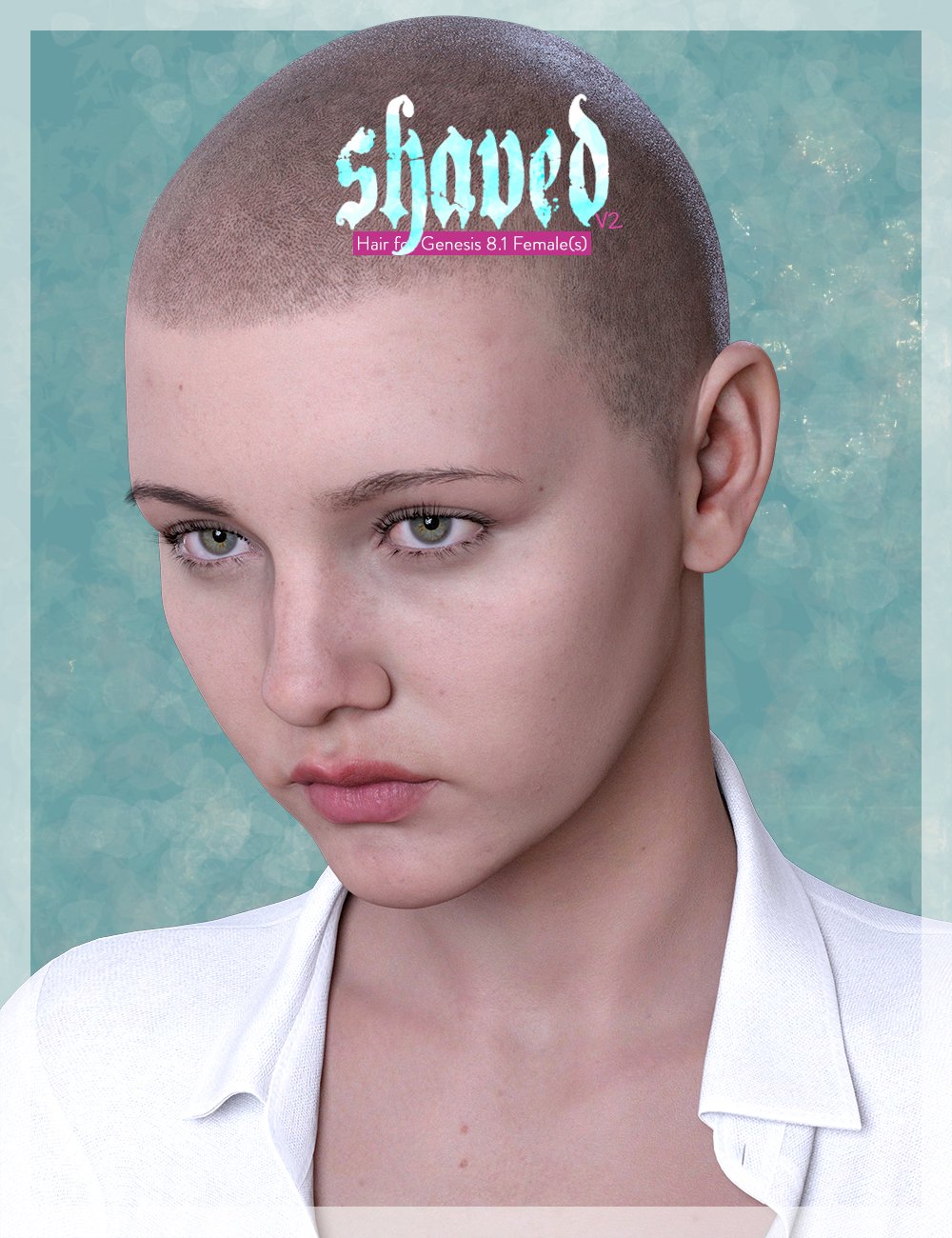 Shaved Hair V2 for Genesis 8.1 Females by: bluejaunte, 3D Models by Daz 3D