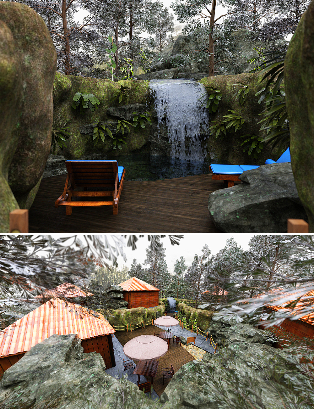 Secret Waterfalls by: bituka3d, 3D Models by Daz 3D