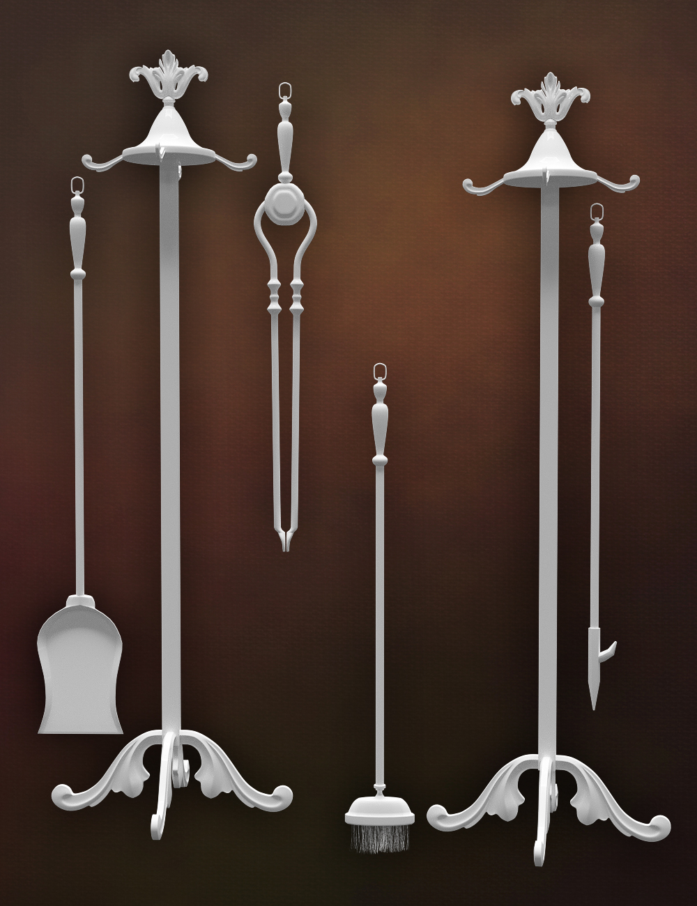 Fireplace Accessories Iray Fireplace Accessories Iray by: LaurieS, 3D Models by Daz 3D